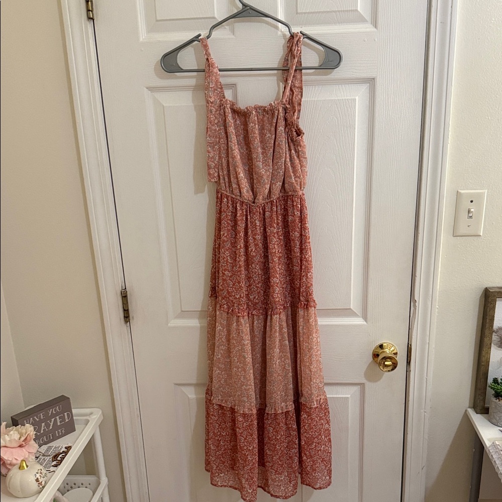 Sincerely Jules Pink Floral Midi Dress